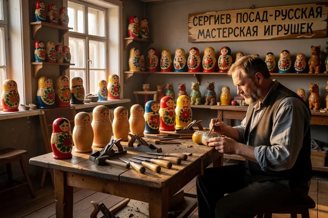 Atelier Rus'Art à Marseille : peinture khokhloma sur objets en bois de tilleul