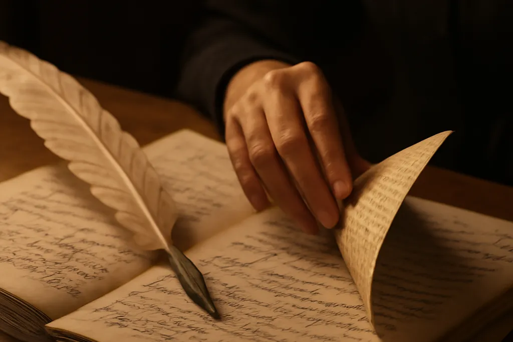 Portrait ancien évoquant un poète russe du début du XIXe siècle, entouré de livres