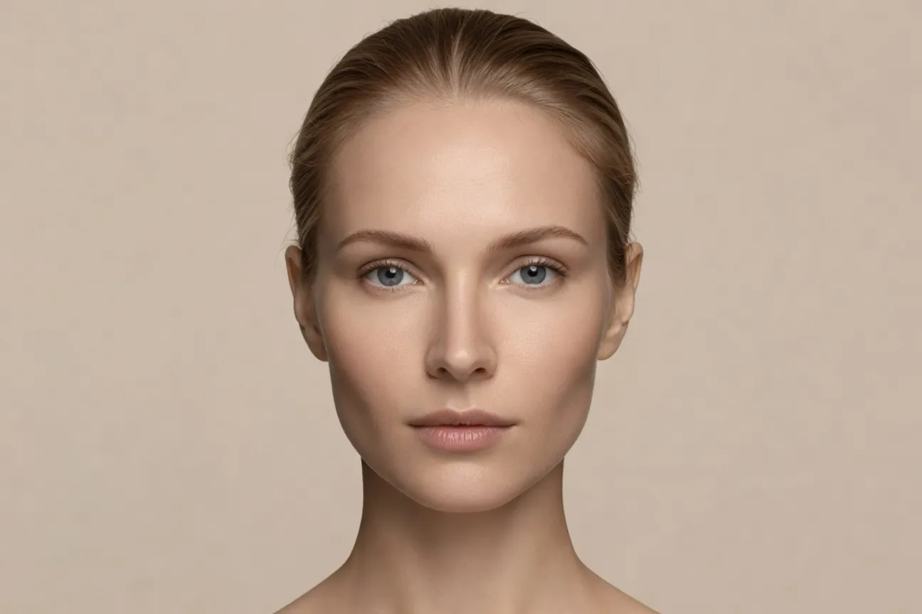 Portrait anatomique d'une femme russe : pommettes, nez et yeux clairs
