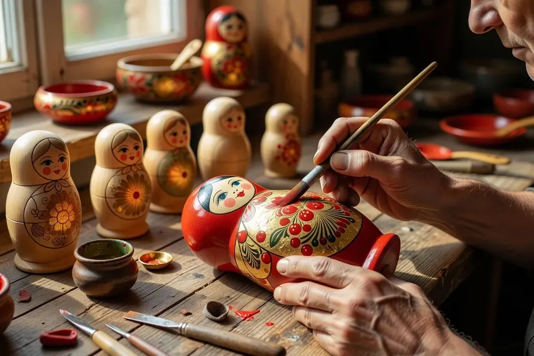 Artisanat russe en France : Khokhloma, Palekh, entretien avec un artisan